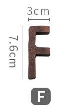 1 vnt. riešutmedžio medinės raidės angliškos abėcėlės „pasidaryk pats“ asmeninis vardo dizainas Menas amatai Laisvai stovinčios širdies vestuvių namų dekoras