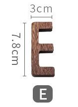 1 vnt. riešutmedžio medinės raidės angliškos abėcėlės „pasidaryk pats“ asmeninis vardo dizainas Menas amatai Laisvai stovinčios širdies vestuvių namų dekoras