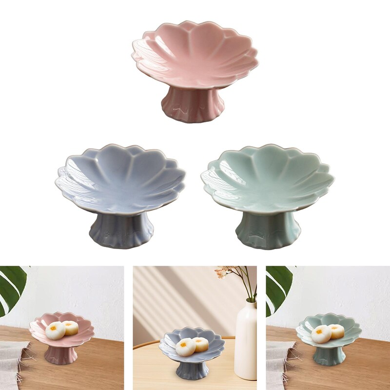 Плата за сервиране Декорация Модерен многофункционален керамичен поднос Сервираща чиния Фруктова купа за плодов десерт Кексче Семейство ядки