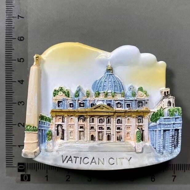 Ватиканският град Туризъм Възпоменателни творчески рисувани със смола занаяти Магнитен стикер за хладилник Подарък в Рим, Италия