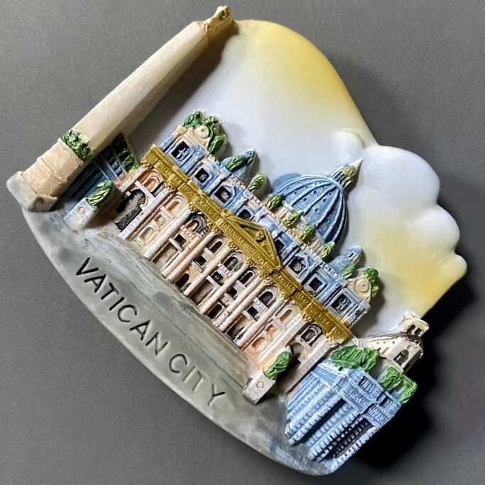 Ватиканският град Туризъм Възпоменателни творчески рисувани със смола занаяти Магнитен стикер за хладилник Подарък в Рим, Италия