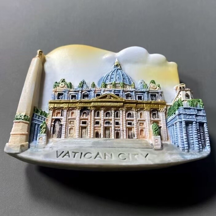 Ватиканският град Туризъм Възпоменателни творчески рисувани със смола занаяти Магнитен стикер за хладилник Подарък в Рим, Италия