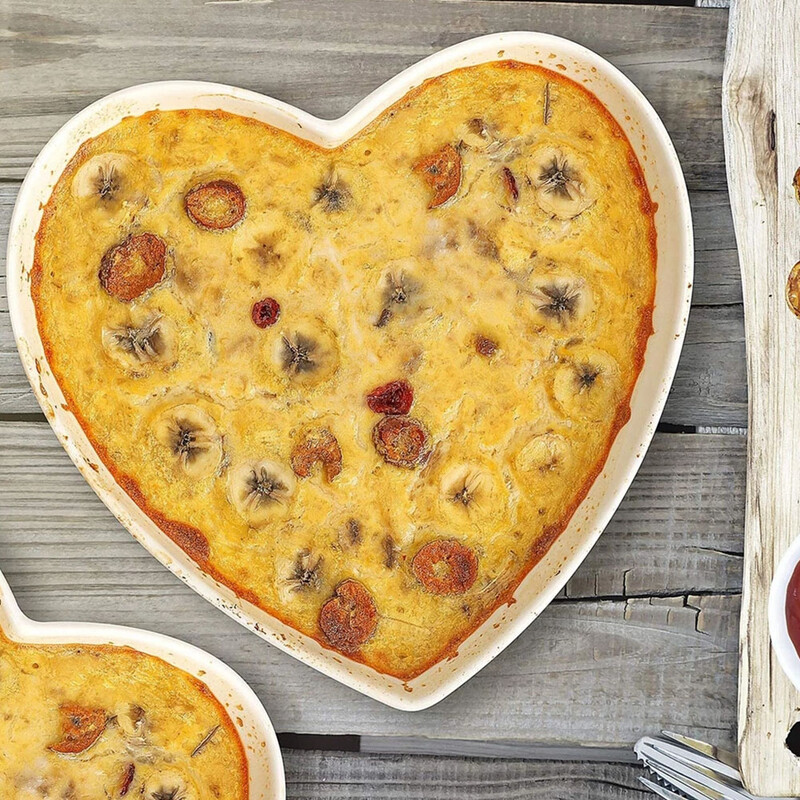 2бр. Бяла поднос за сервиране Керамични чинии за закуски Ястие за храна Керамични съдове във формата на сърце Снек Десерт Маса за хранене Чиния за боклук