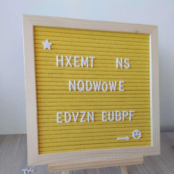 10x10 ιντσών Διακόσμηση σπιτιού Felt Letter Board Μεταβίβαση πληροφοριών Corkboard Oak Wood Πίνακες μηνυμάτων Διακόσμηση Μήνυμα Διακόσμηση