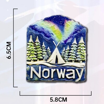Европа, Норвегия, смола, 3D магнити за хладилник, туристически сувенир, стикер за хладилник, ръкоделие, подарък, декорация