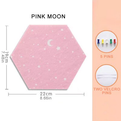 Šešiakampės veltinio lentos plytelės Biuletenis Atmintinė Nuotrauka Kamštinės lentos Lipnios lentos su smeigtukais įspėjimas Pranešimas Lipni nuotrauka ekranas Sienų dekoras