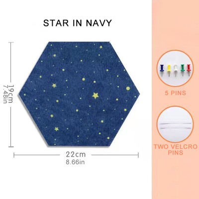 Šešiakampės veltinio lentos plytelės Biuletenis Atmintinė Nuotrauka Kamštinės lentos Lipnios lentos su smeigtukais įspėjimas Pranešimas Lipni nuotrauka ekranas Sienų dekoras