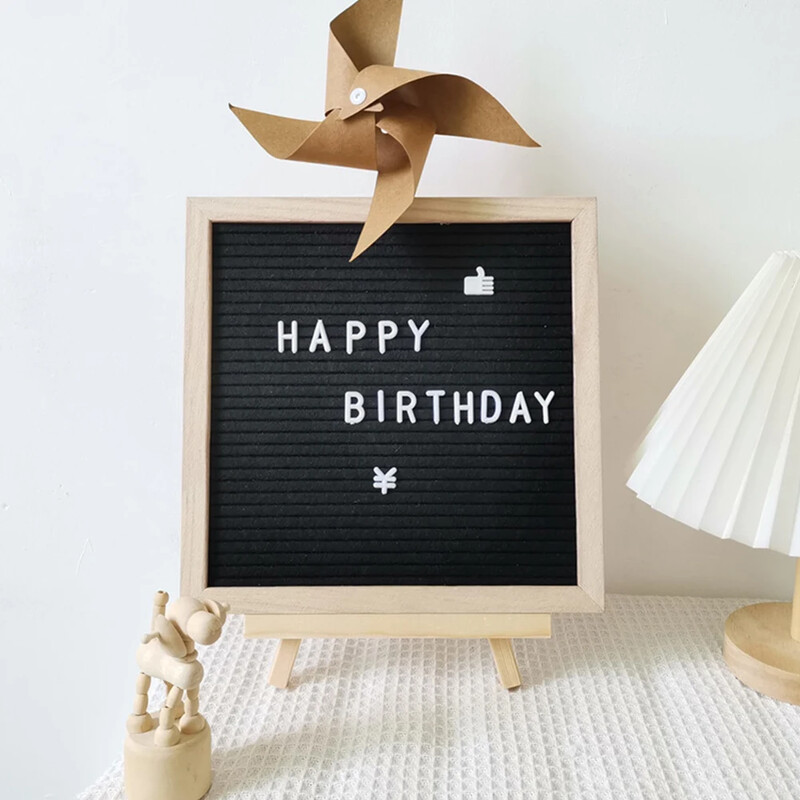 10 x 10 colių medinė pranešimų lenta Kamštinė lenta Sienų dekoras Veltinis lenta Ąžuolinės raidės Virvelė Krepšys Veltinio laiškų lenta Namų dekoras