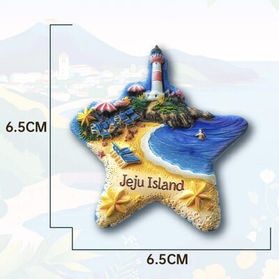 Азия Корея Чеджу смола 3D магнити за хладилник Туристически сувенир Стикер за хладилник Занаятчийски подарък Декорация