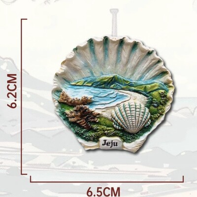 Азия Корея Чеджу смола 3D магнити за хладилник Туристически сувенир Стикер за хладилник Занаятчийски подарък Декорация