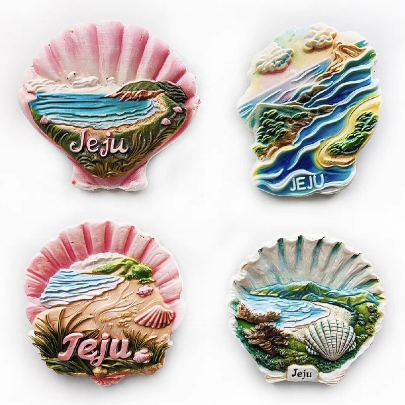Азия Корея Чеджу смола 3D магнити за хладилник Туристически сувенир Стикер за хладилник Занаятчийски подарък Декорация