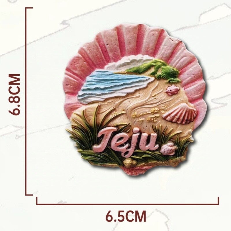 Азия Корея Чеджу смола 3D магнити за хладилник Туристически сувенир Стикер за хладилник Занаятчийски подарък Декорация