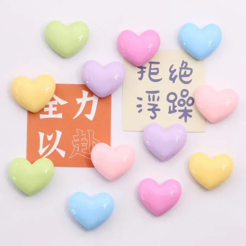 6 бр./лот Любовно сърце Магнит за хладилник Табло за съобщения Магнитен стикер за хладилник Стая Начало Декор Аксесоари за декорация на кухня