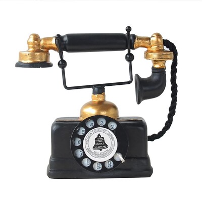 Decorative pentru casă Telefoane de modă veche Ornamente de birou Cadou în stil retro european Model de telefon fix de birou