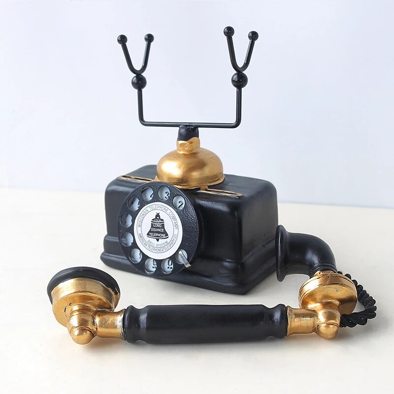 Namų dekoratyviniai senoviniai senoviniai telefonai darbalaukio papuošalai Dovanų europietiško retro stiliaus darbalaukio fiksuoto telefono modelis