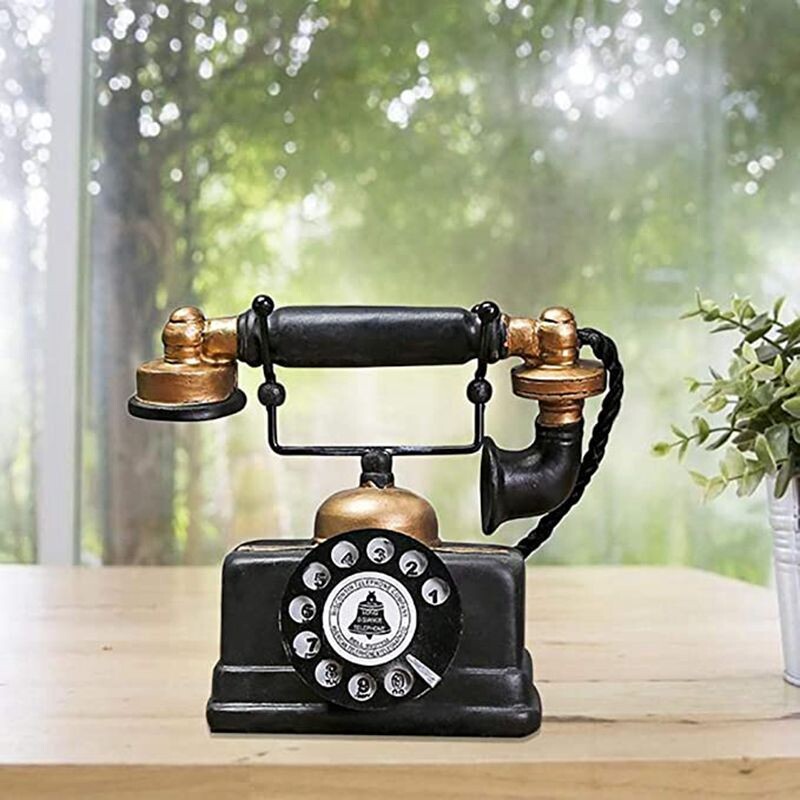 Namų dekoratyviniai senoviniai senoviniai telefonai darbalaukio papuošalai Dovanų europietiško retro stiliaus darbalaukio fiksuoto telefono modelis