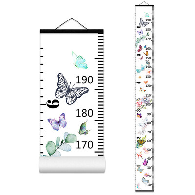 Карикатура Диаграма на растежа на бебета и деца Запис на дървена рамка Линийка за измерване на височината за момчета и момичета Декорация на детска стая 키재기