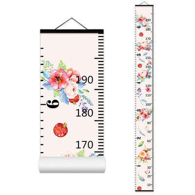 Карикатура Диаграма на растежа на бебета и деца Запис на дървена рамка Линийка за измерване на височината за момчета и момичета Декорация на детска стая 키재기