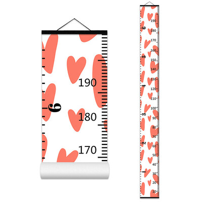 Карикатура Диаграма на растежа на бебета и деца Запис на дървена рамка Линийка за измерване на височината за момчета и момичета Декорация на детска стая 키재기