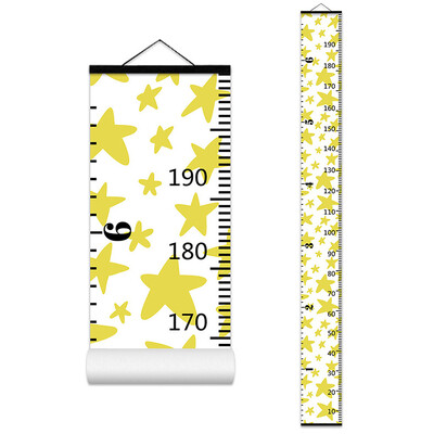 Карикатура Диаграма на растежа на бебета и деца Запис на дървена рамка Линийка за измерване на височината за момчета и момичета Декорация на детска стая 키재기