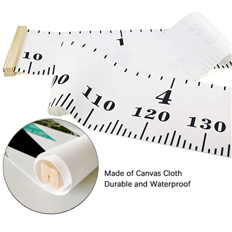Карикатура Диаграма на растежа на бебета и деца Запис на дървена рамка Линийка за измерване на височината за момчета и момичета Декорация на детска стая 키재기