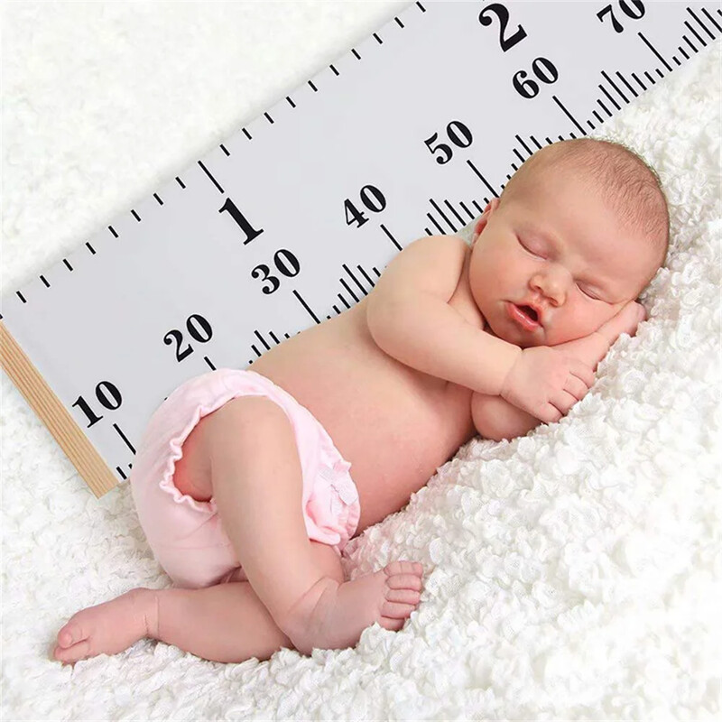 Карикатура Диаграма на растежа на бебета и деца Запис на дървена рамка Линийка за измерване на височината за момчета и момичета Декорация на детска стая 키재기