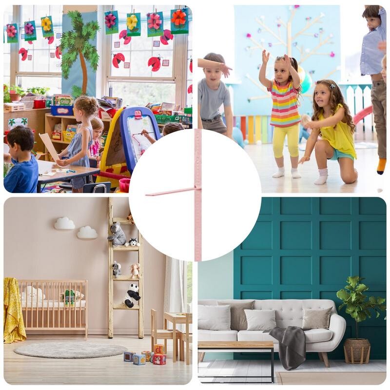 Сглобена линийка за височина 3D диаграма на растежа на децата 3D подвижна и многократна употреба Измерване на височината на децата за дневни спални