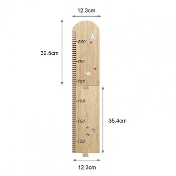 Πίνακας ανάπτυξης τοίχου για παιδιά Ακριβής κλίμακα Παιδικό δωμάτιο μωρό σε ενήλικες αγόρια κορίτσια Ξύλινος χάρακας μέτρησης ύψους μάτισης