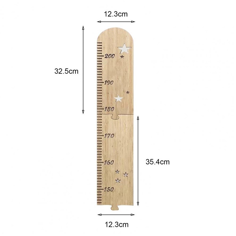 Висяща на стена Диаграма на растежа на децата Прецизна скала Детска стая Бебе до възрастни Момчета Момичета Дървена снаждане Линийка за измерване на височина