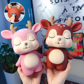 Карикатура Творческа касичка с монети от смола Карикатура Касичка във формата на елен Всекидневна Спалня Декорация на работния плот Орнаменти Елен