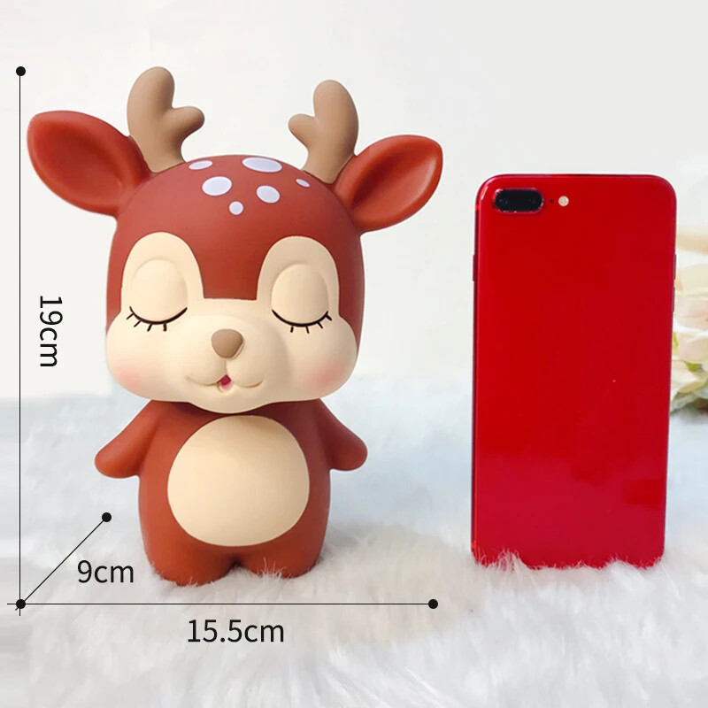 Карикатура Творческа касичка с монети от смола Карикатура Касичка във формата на елен Всекидневна Спалня Декорация на работния плот Орнаменти Елен