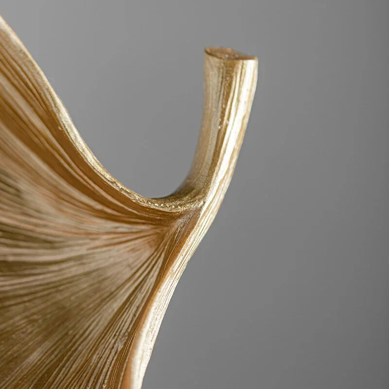 Смола Златни листа от гинко Съхранение Декоративни фигурки за настолен декор Веранда Настолен ключ Контейнер за съхранение на закуски