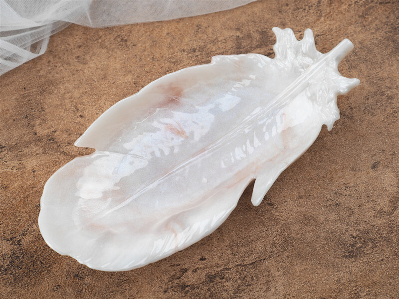 Направи си сам Кристална форма от епоксидна смола Перо Крило Чиния Декорация на чиния Настолно съхранение Огледало Силиконова форма