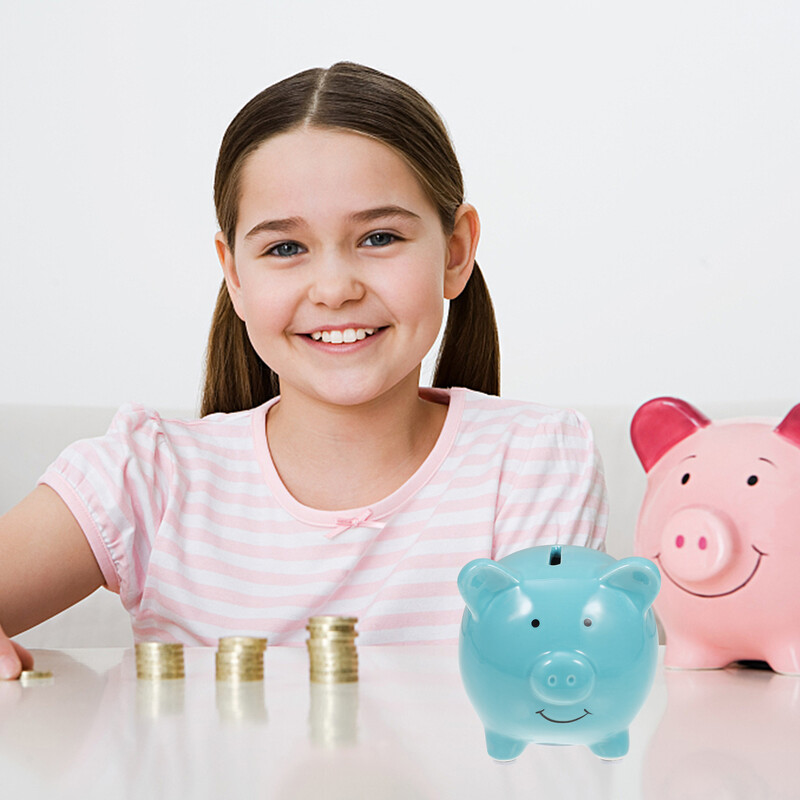 Керамична касичка Imikeya Сладко прасе Банка с пари Банка с монети Момичета Момчета Декоративна банка с монети Подарък за спестяване на пари