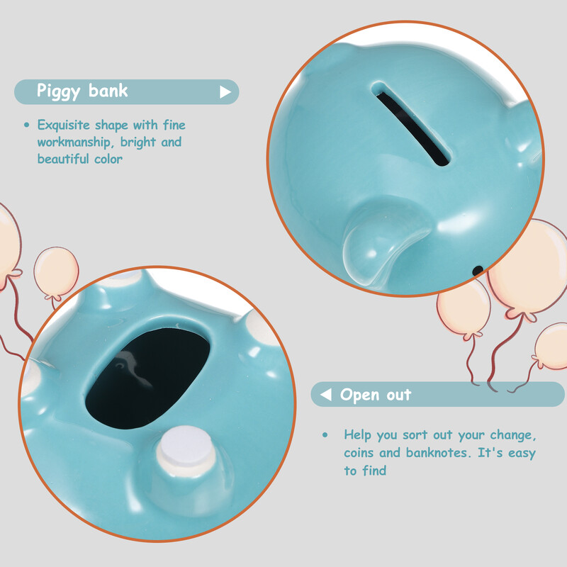 Керамична касичка Imikeya Сладко прасе Банка с пари Банка с монети Момичета Момчета Декоративна банка с монети Подарък за спестяване на пари