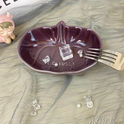 Helovino prancūziško moliūgo lėkštės spalvota keraminė naminių gyvūnėlių dubenėliui panirimo indas Rankų darbo garnyras Namų virtuvės deserto padėklo dekoravimas