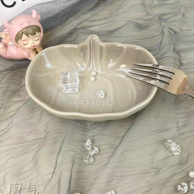 Helovino prancūziško moliūgo lėkštės spalvota keraminė naminių gyvūnėlių dubenėliui panirimo indas Rankų darbo garnyras Namų virtuvės deserto padėklo dekoravimas