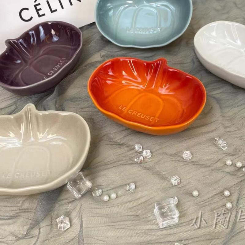 Helovino prancūziško moliūgo lėkštės spalvota keraminė naminių gyvūnėlių dubenėliui panirimo indas Rankų darbo garnyras Namų virtuvės deserto padėklo dekoravimas