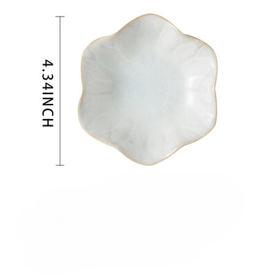 Šiaurės šalių minimalistinis papuošalų dėklas Mėlynas rožinis laikymo padėklas buitinė užkandžių skonio lėkštė Keraminė lotoso papuošalų demonstravimo lėkštė