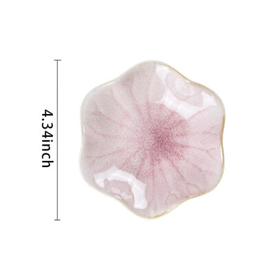 Šiaurės šalių minimalistinis papuošalų dėklas Mėlynas rožinis laikymo padėklas buitinė užkandžių skonio lėkštė Keraminė lotoso papuošalų demonstravimo lėkštė