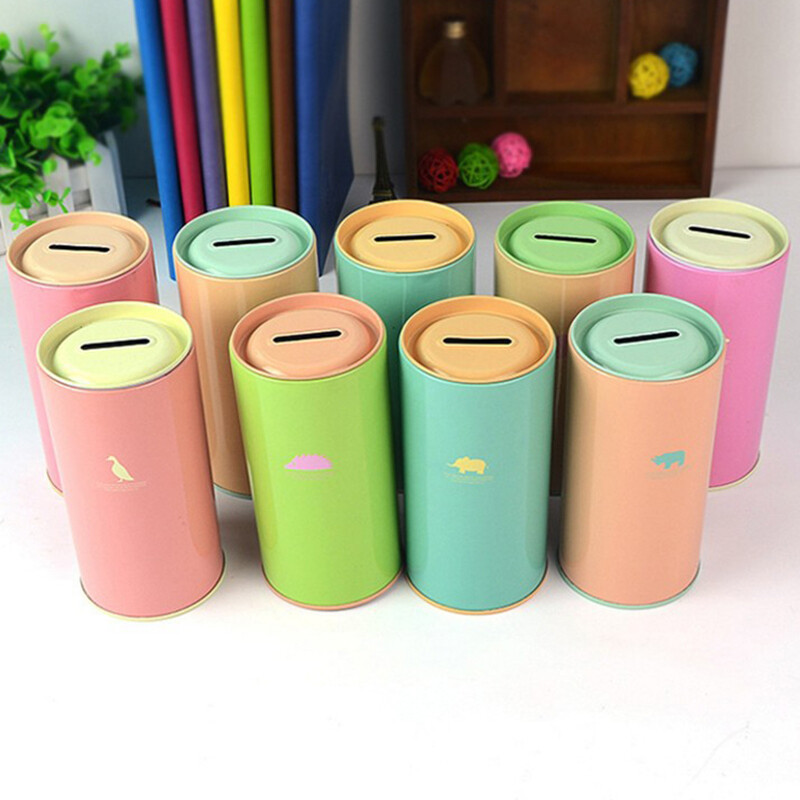 Метална касичка с цветни бонбони с животни Сладки разни кутии Консерви за съхранение Кутии за подаръци Кутия за домашен декор Кутия за пари