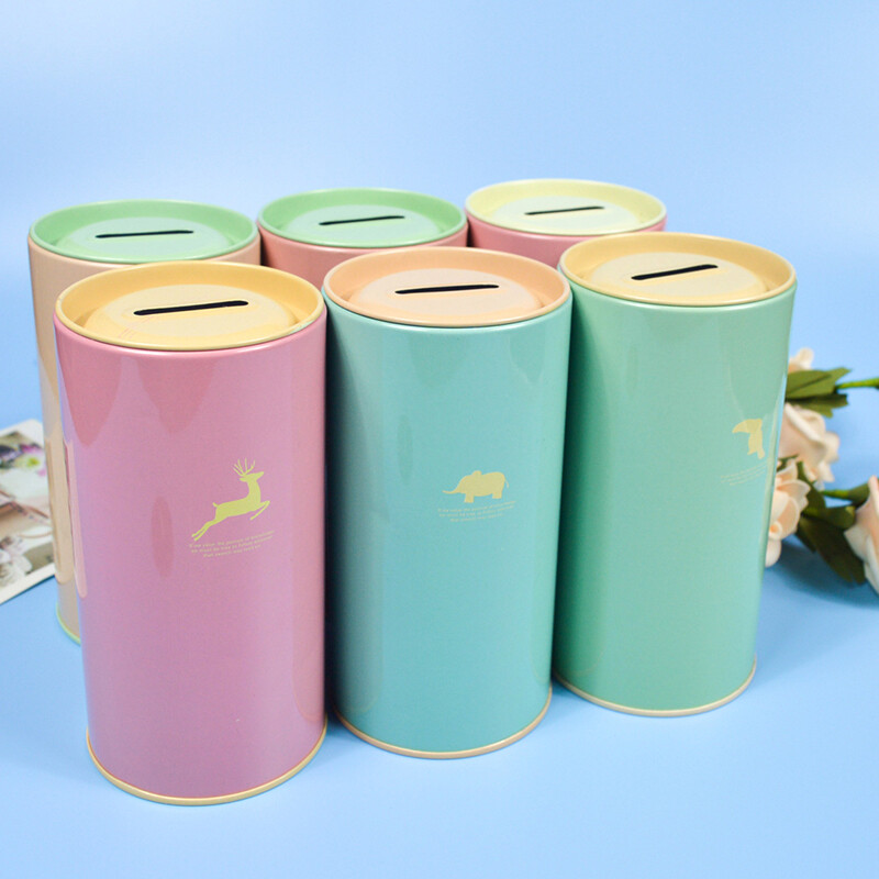 Метална касичка с цветни бонбони с животни Сладки разни кутии Консерви за съхранение Кутии за подаръци Кутия за домашен декор Кутия за пари