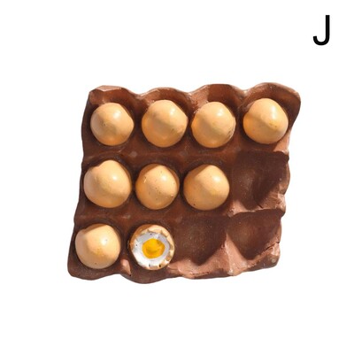 Симулация Храна Хладилник Магнитни стикери Смола Яйце Nordic Ins Декор Магнити за хладилници Домашен декор