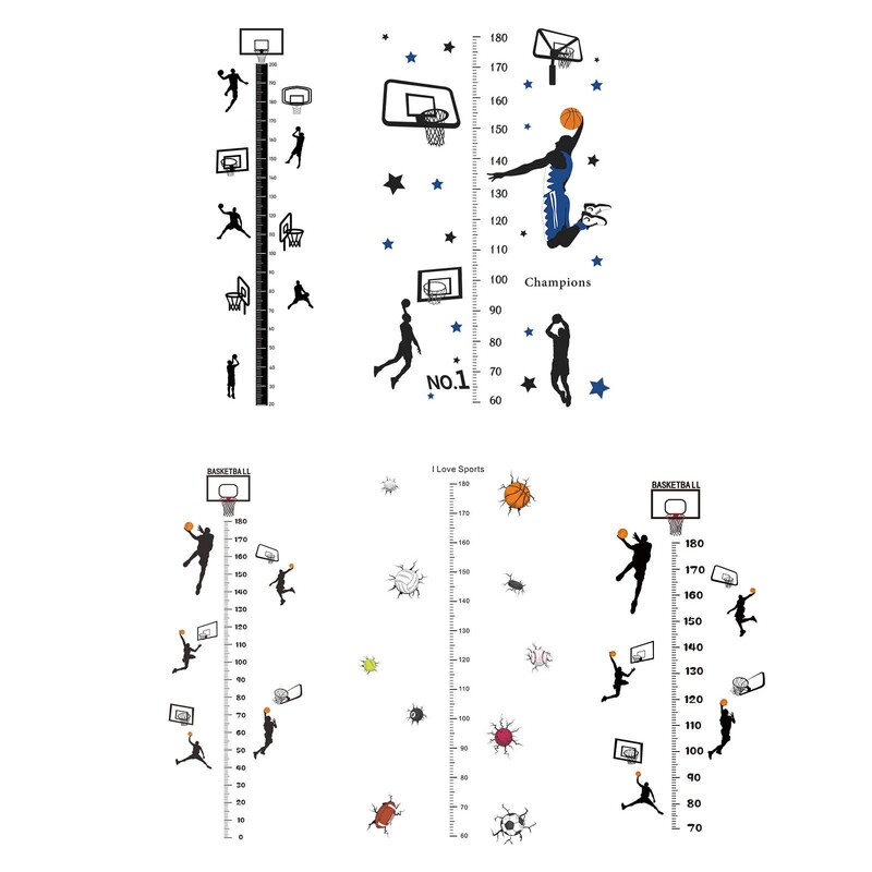 Aukščio diagrama Sienų lipdukas Sieninis lipdukas „Pasidaryk pats“ Creative, lipni sieninė liniuotė žaidimui