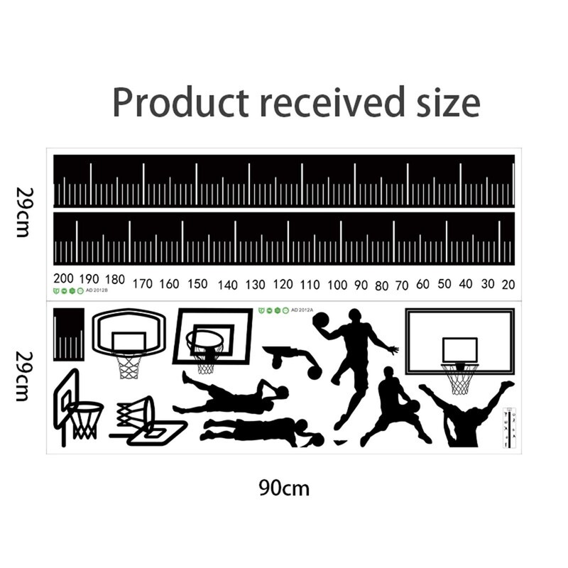 Aukščio diagrama Sienų lipdukas Sieninis lipdukas „Pasidaryk pats“ Creative, lipni sieninė liniuotė žaidimui