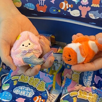 Ισχυρός Magnet Marine Animals Blind Bag Χαριτωμένο βελούδινο θαλάσσιο ζώο μαγνήτης ψυγείου Εύκολο να κολλήσει βελούδινα στολίδια τυφλή τσάντα Ενυδρείο