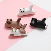 Сладка раирана котка Магнит за хладилник Офис Бяла дъска Карта Бележки Стикер за хладилник Креативна фотостенна магнитна катарама Домашен декор