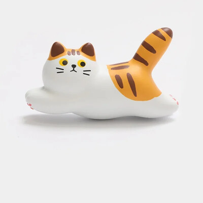 Сладка раирана котка Магнит за хладилник Офис Бяла дъска Карта Бележки Стикер за хладилник Креативна фотостенна магнитна катарама Домашен декор