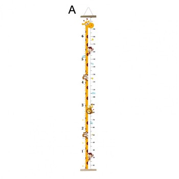 Κρεμαστό Εργαλείο μέτρησης ύψους Παιδικό διάγραμμα ανάπτυξης τοίχος με ζωικό σχέδιο κινουμένων σχεδίων για αγόρια κορίτσια