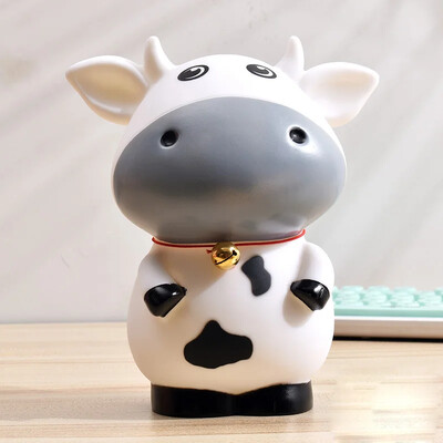Орнаменти Хартиени пари Животно Крава Безопасна касичка за деца Творчески детски подаръци Монети Касичка Декорация на дома